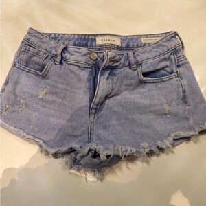 PacSun Faded Blue Frayed Hem Jean Shorts